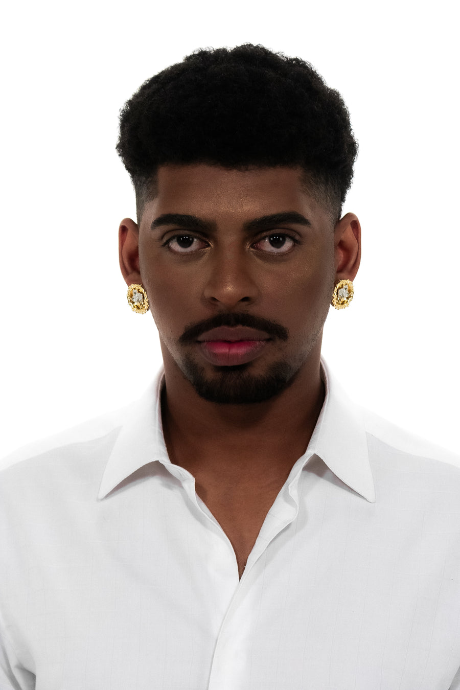 Brinco Retrato Prata E Ouro