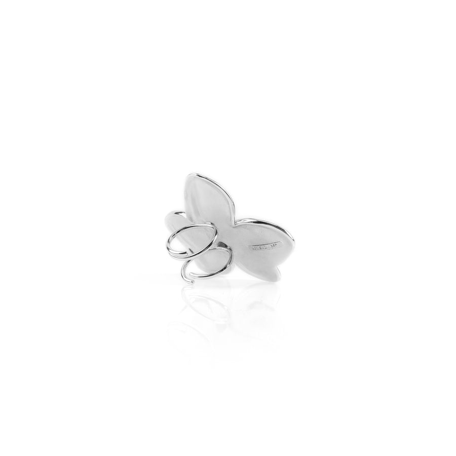 Anel Orquidea GG Prata